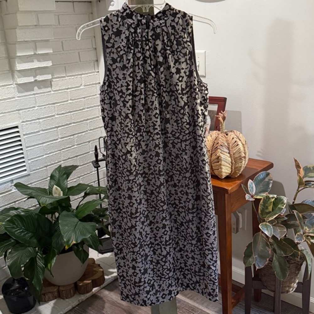 Brooks Brothers Elegant Black and Gray Patterned Dress NWT Sz 4